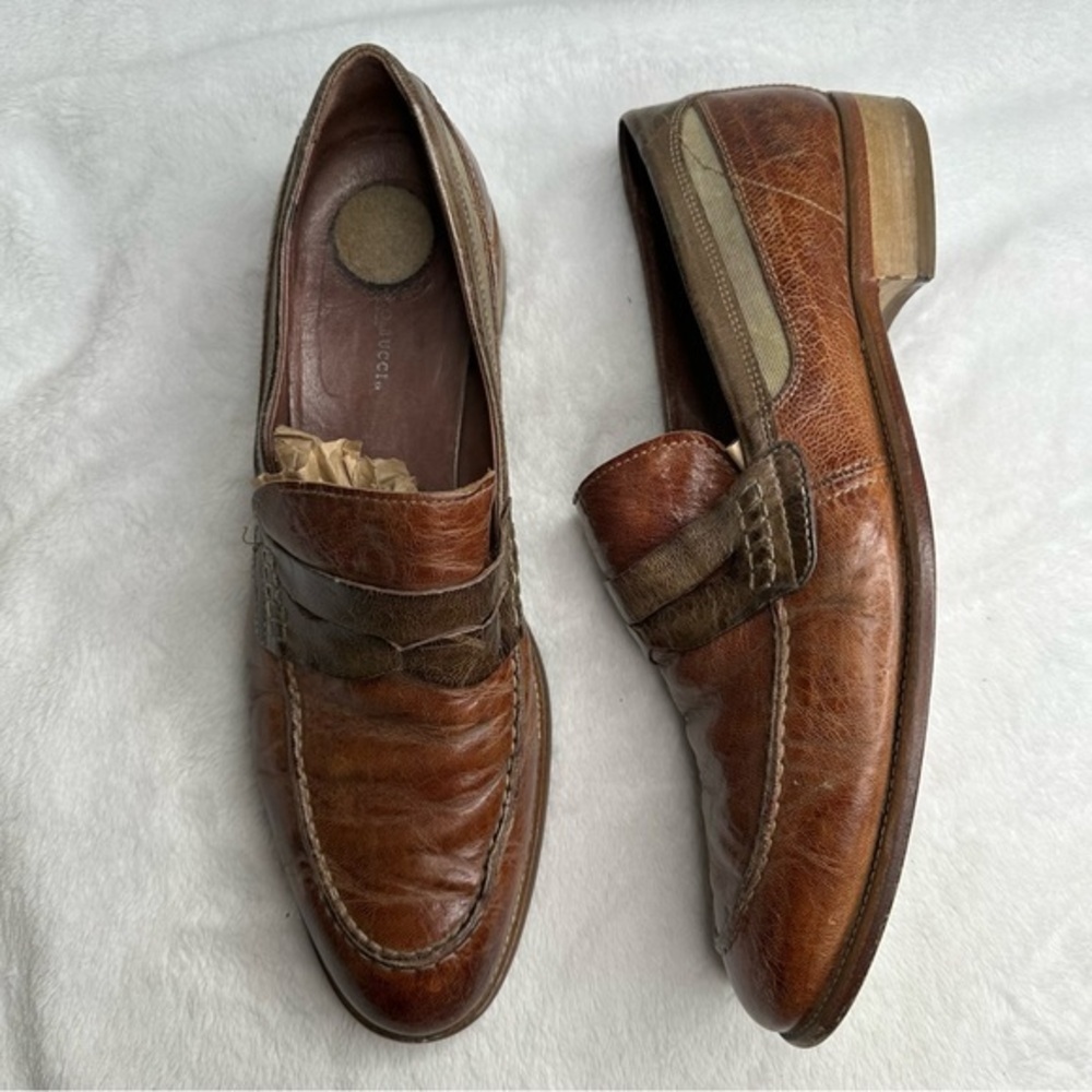 Bacco Bucci Polari Brown Calfskin Leather Loafer Shoe Size 10 Made‎ In Italy